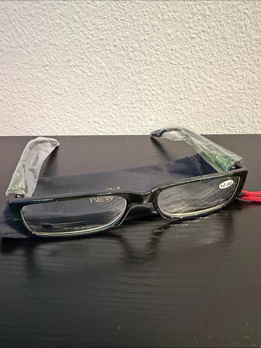 Black and Green Women's Reading Glasses +2.00 - Classic Rectangular Frame